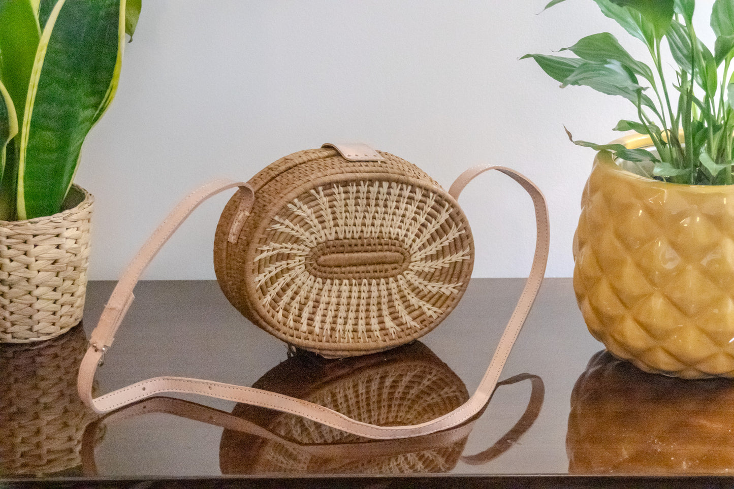 Safari oval Bag- (Handwoven African Bag | Boho Gift for Her | Eco-Friendly Summer)