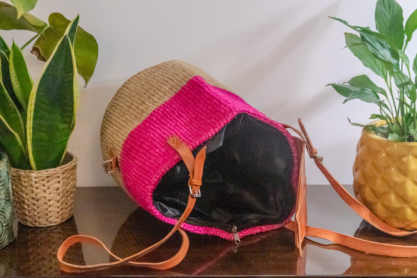 Woven Kiondo Tote Bag - Large (Handwoven African Bag | Boho Gift for Her | Eco-Friendly Summer)