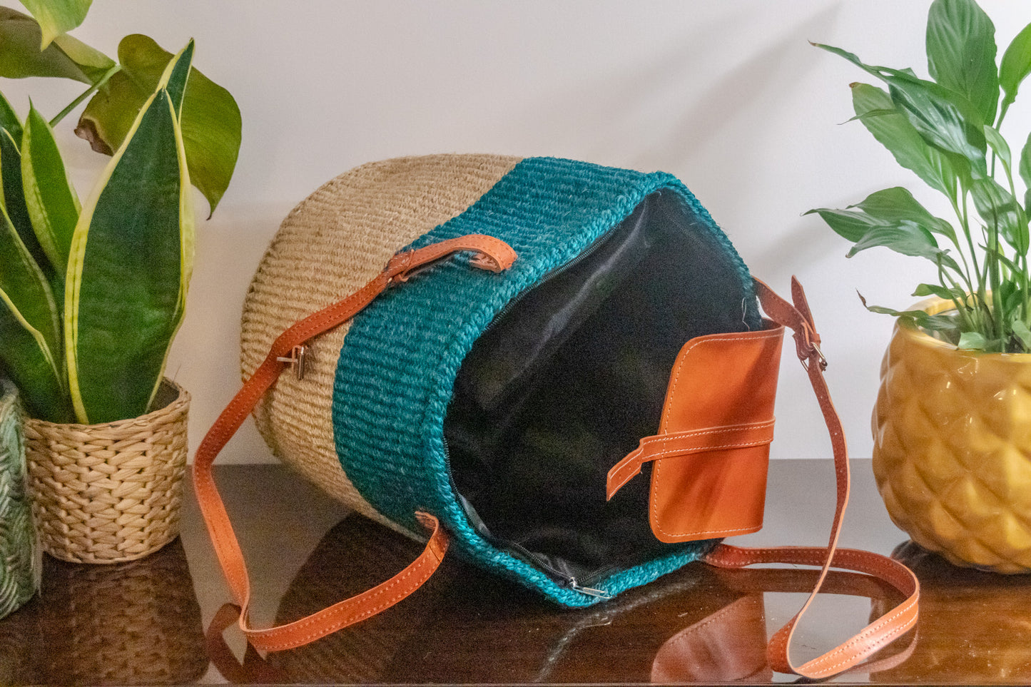 Woven Kiondo Tote Bag - Large (Handwoven African Bag | Boho Gift for Her | Eco-Friendly Summer)
