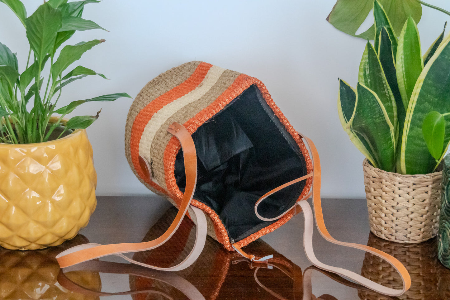 Woven Kiondo Tote Bag - Large (Handwoven African Bag | Boho Gift for Her | Eco-Friendly Summer)