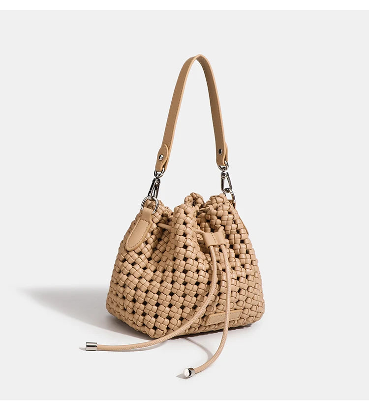 Aurora Weave – Silver Statement Bag