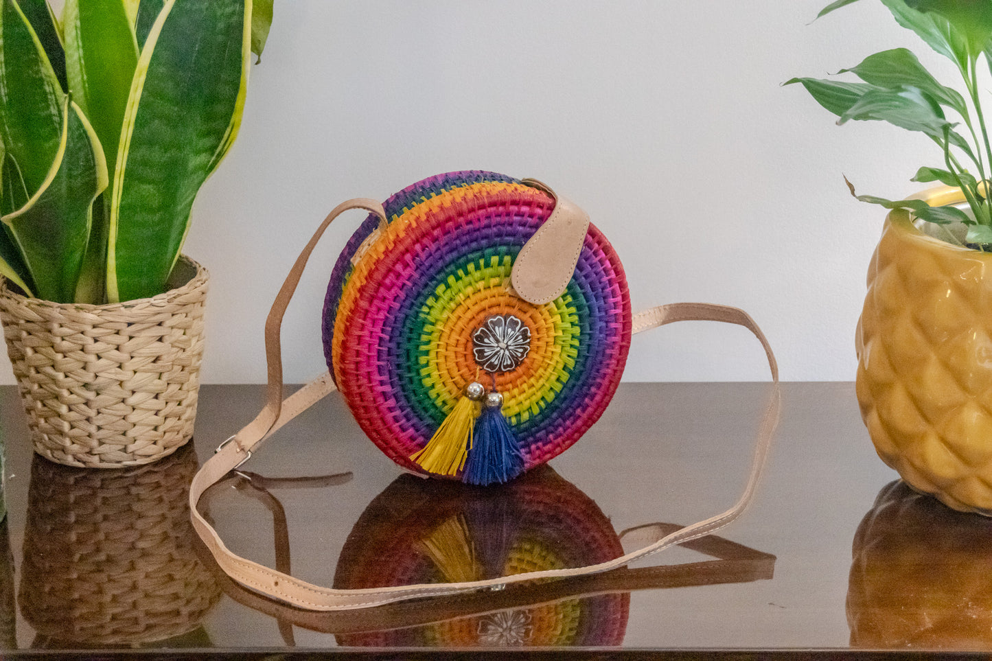 Safari Circle bag - (Handwoven African Bag | Boho Gift for Her | Eco-Friendly Summer)