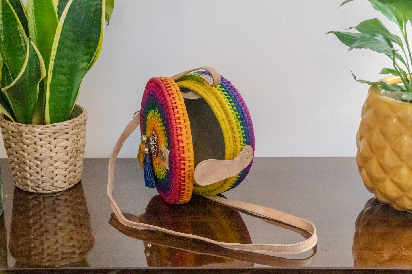 Safari Circle bag - (Handwoven African Bag | Boho Gift for Her | Eco-Friendly Summer)