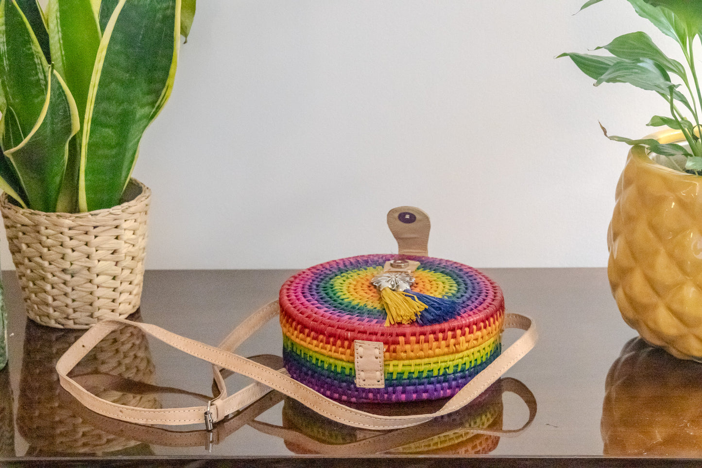 Safari Circle bag - (Handwoven African Bag | Boho Gift for Her | Eco-Friendly Summer)