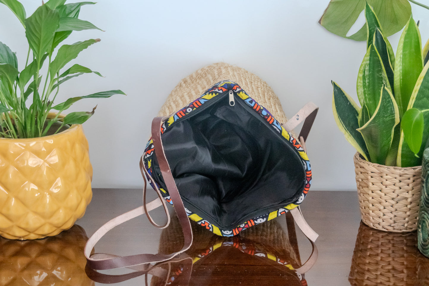 Woven Kiondo Tote Bag- Medium (Handwoven African Bag | Boho Gift for Her | Eco-Friendly Summer)