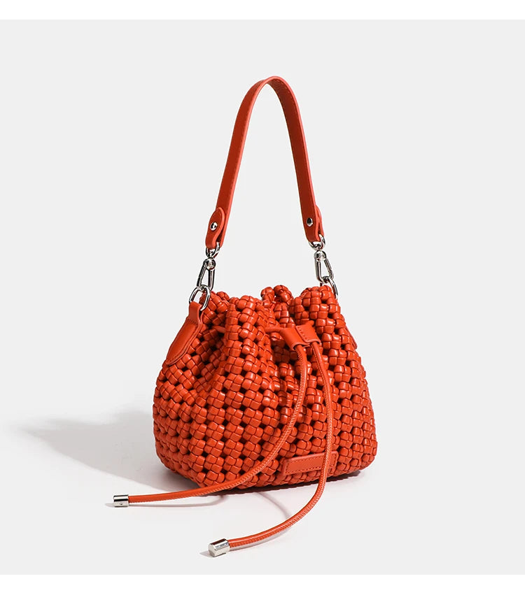 Aurora Weave – Silver Statement Bag