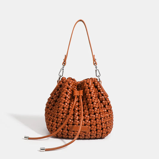 Aurora Weave – Silver Statement Bag