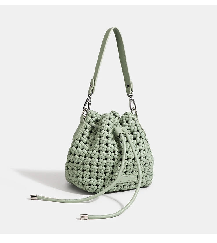Aurora Weave – Silver Statement Bag