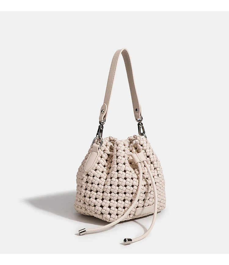 Aurora Weave – Silver Statement Bag