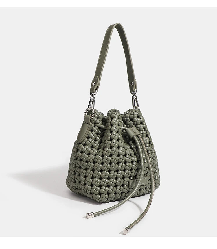 Aurora Weave – Silver Statement Bag