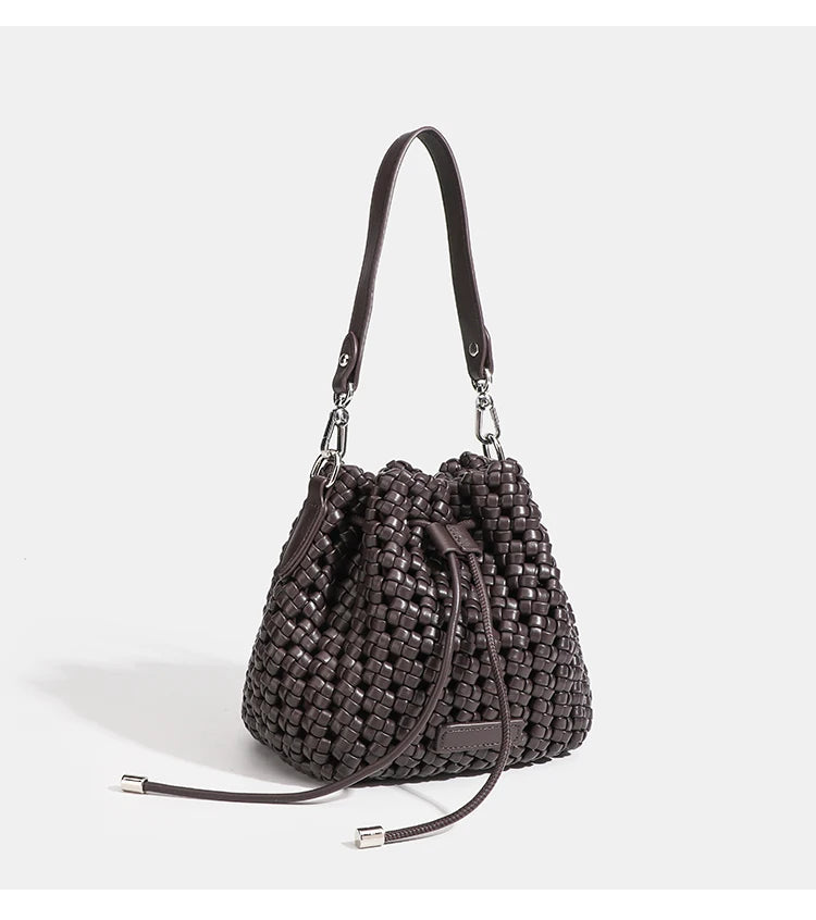 Aurora Weave – Silver Statement Bag