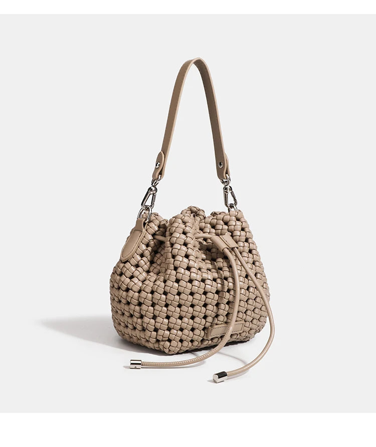 Aurora Weave – Silver Statement Bag