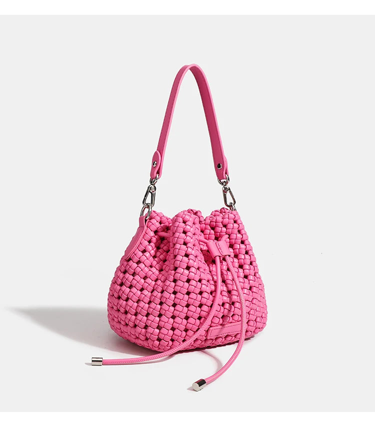 Aurora Weave – Silver Statement Bag