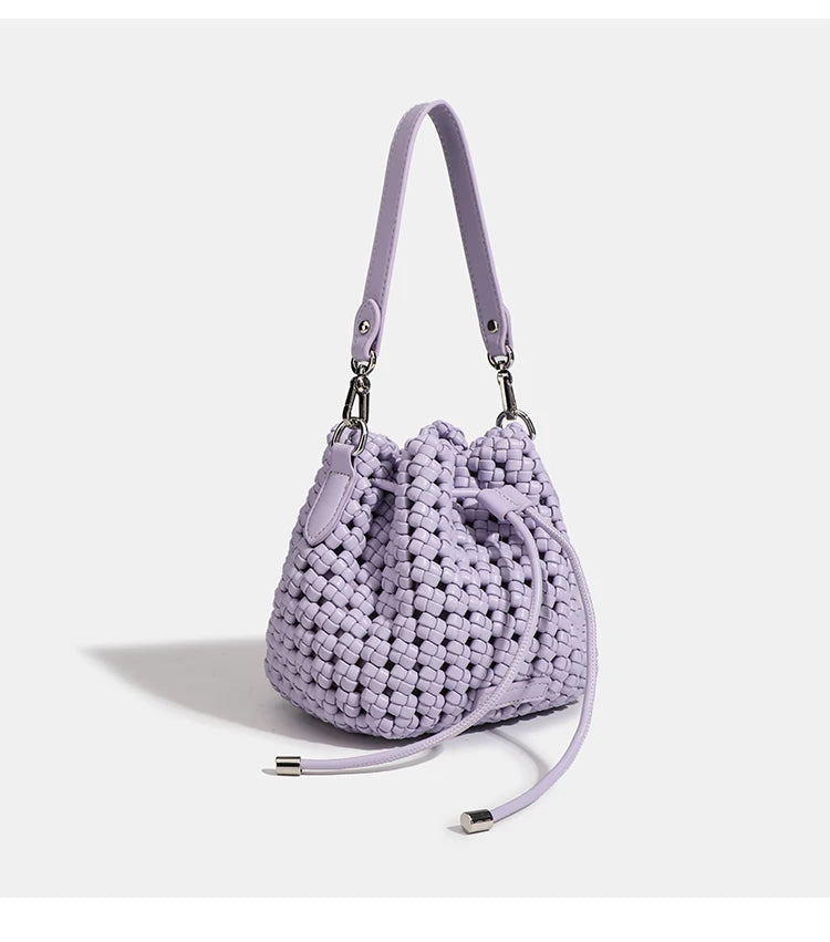 Aurora Weave – Silver Statement Bag