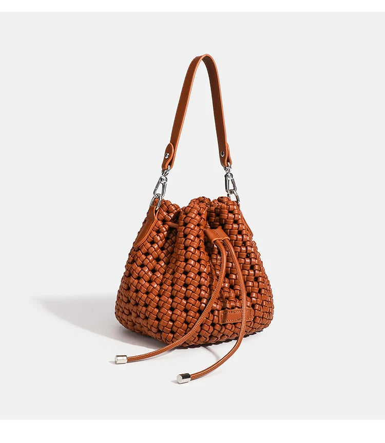 Aurora Weave – Silver Statement Bag