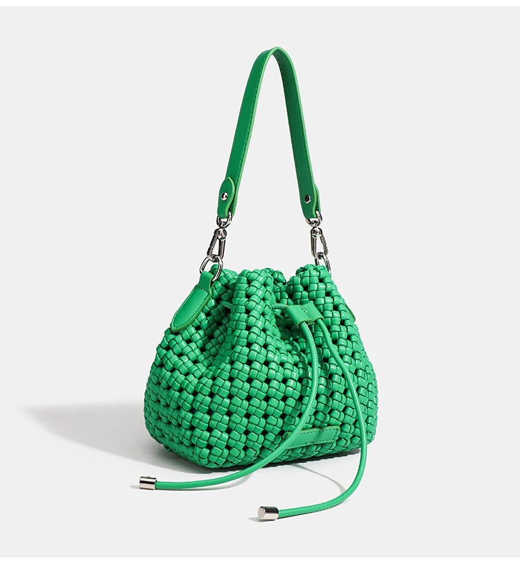 Aurora Weave – Silver Statement Bag