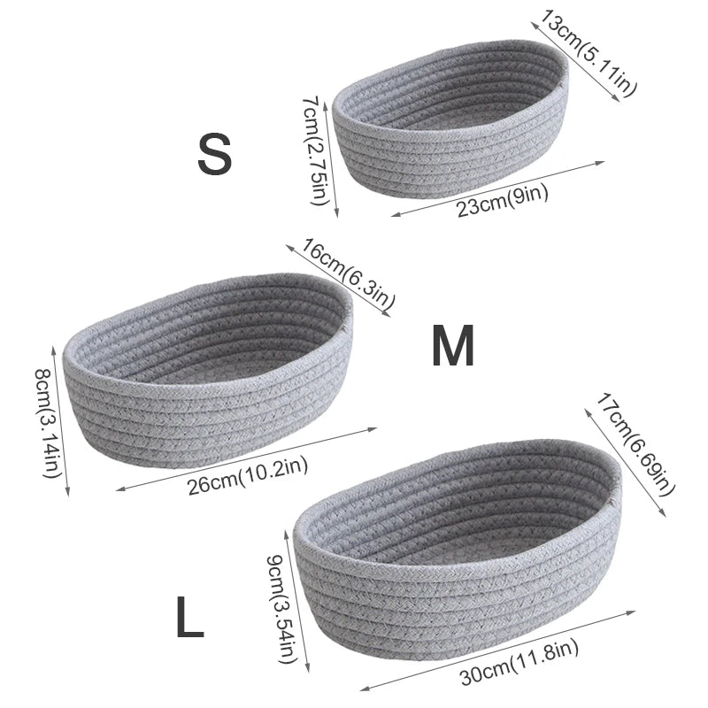 Minimal Nest – Woven Cotton Sundries Basket