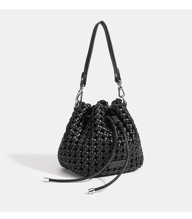 Aurora Weave – Silver Statement Bag