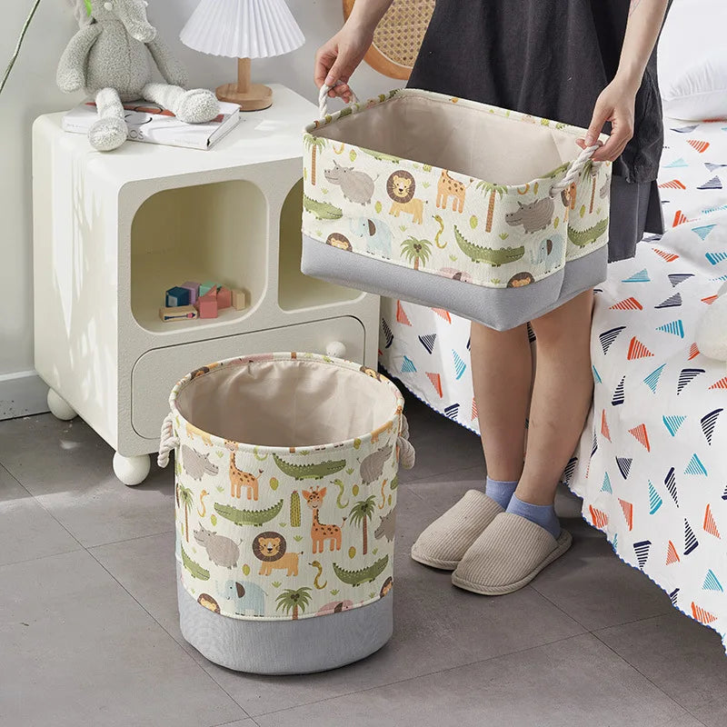 TidyTales – Cartoon Canvas Storage Bin