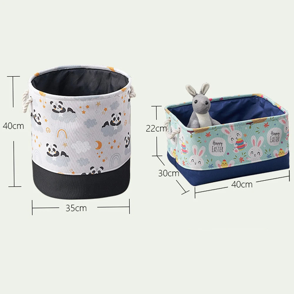 TidyTales – Cartoon Canvas Storage Bin