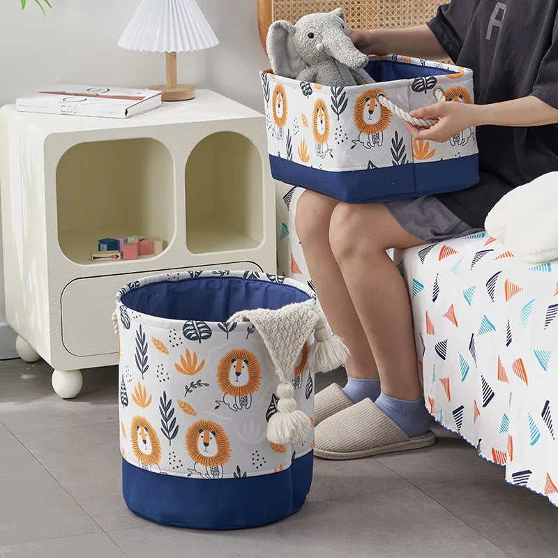 TidyTales – Cartoon Canvas Storage Bin