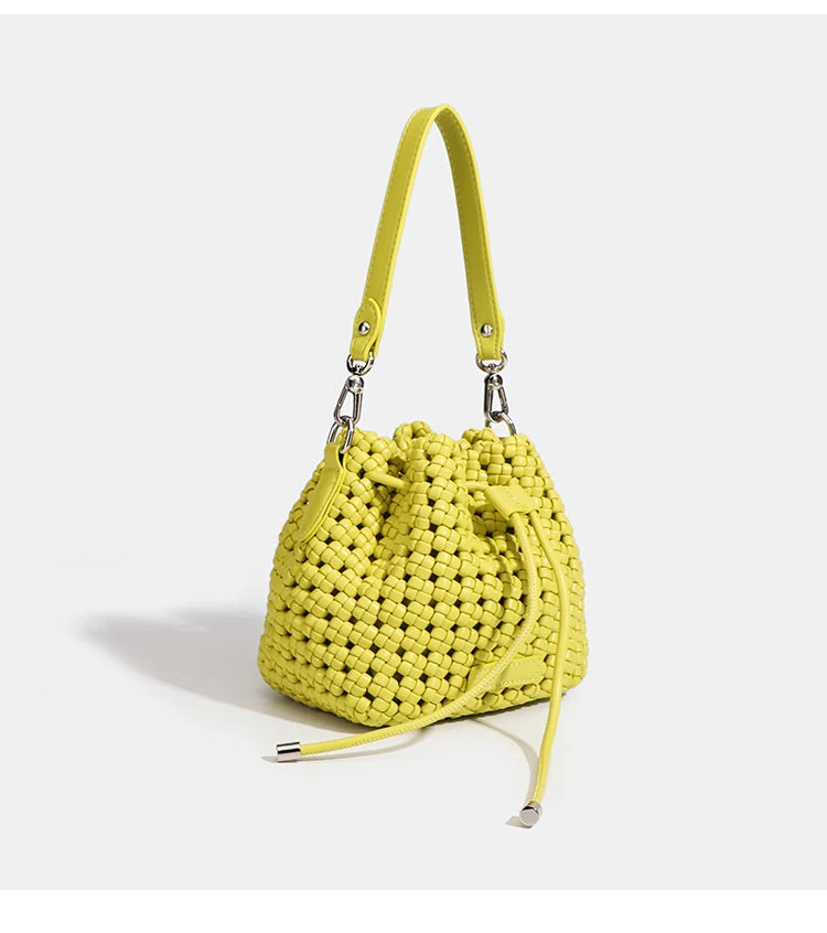 Aurora Weave – Silver Statement Bag
