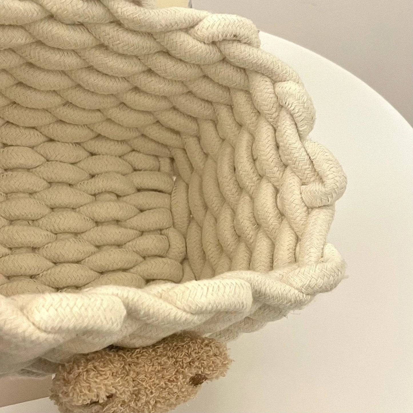 Bear Buddy – Woven Cotton Kids Storage Basket