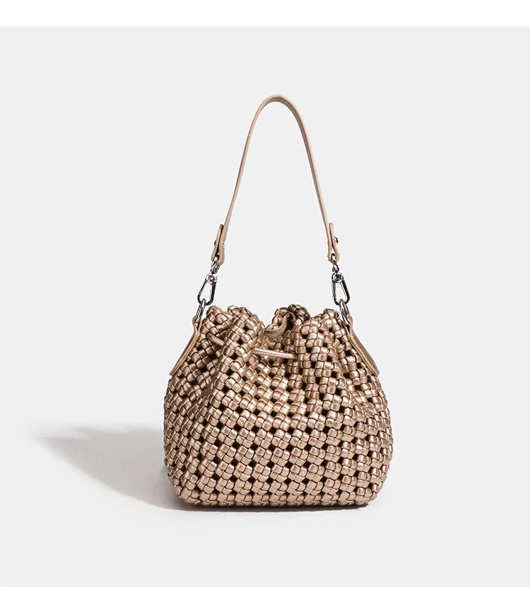 Aurora Weave – Silver Statement Bag